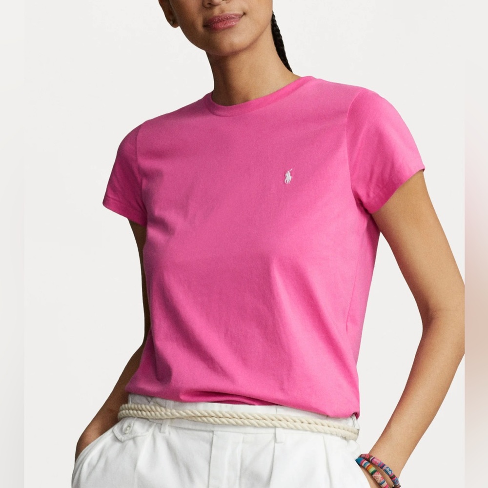 NWT polo ralph lauren pink short sleeve tee crew neck